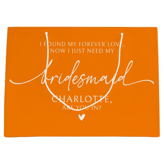 Tasje voor aanzoek aan bruidsmeisjes voor bruid-sq (Voorkant)