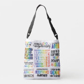 Tasje voor bewustzijn van ADHD en geestelijke gezo Crossbody Tas (Achterkant)