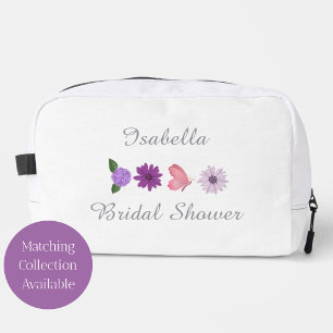 Tasje voor bruidsmake-up met bloemen en vlinders toilettasje