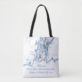 Tasje voor huwelijksuitnodiging Newport Rhode Isla Tote Bag (Voorkant)