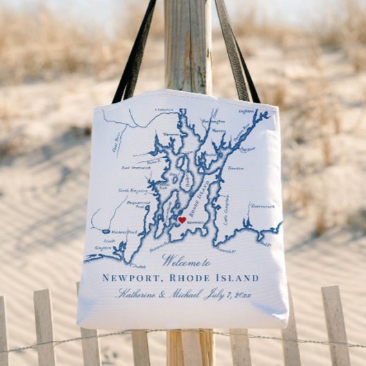 Tasje voor huwelijksuitnodiging Newport Rhode Isla Tote Bag