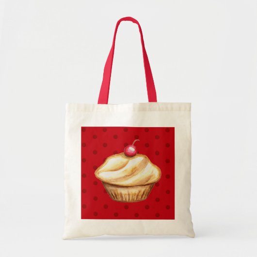 Tasje voor kersencupcake tote bag (Voorkant)