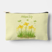Tasje voor kleine accessoires met wilde bloemen en