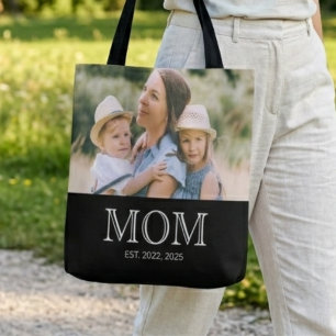 Tasje voor Moeder met Zwarte Foto Tote Bag