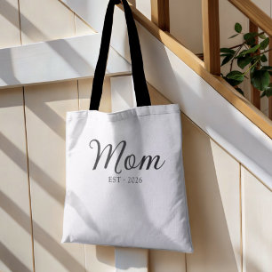 Tasje voor nieuwe moeder met 'Moeder Opgericht' te Tote Bag