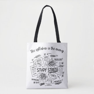 Tasje voor studie stress | Funny Student Tote Bag