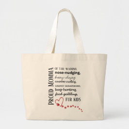 Tasje voor trotse kat- en hondenmoeder grote tote bag