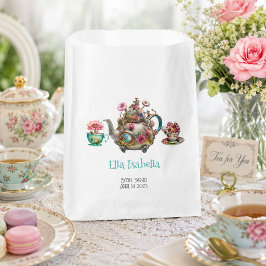 Tasje voor Vintage Tuinfeest Whimsical Theepartij Bedankzakje