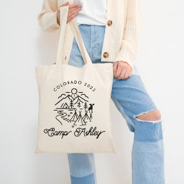 Tasje voor vrijgezellenfeest op kampeeruitje tote bag