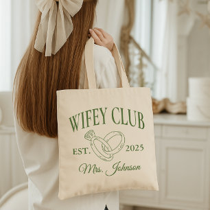 Tasje Wifey Club, Persoonlijk Huwelijkscadeau voor Tote Bag