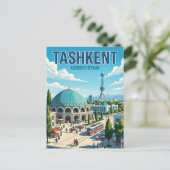 Tasjkent Oezbekistan Briefkaart (Staand voorkant)