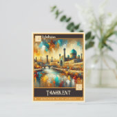 Tasjkent, Oezbekistan |  schilderij Briefkaart (Staand voorkant)