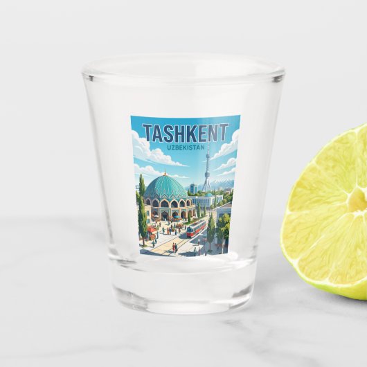 Tasjkent Oezbekistan Shot Glas (Voorkant)