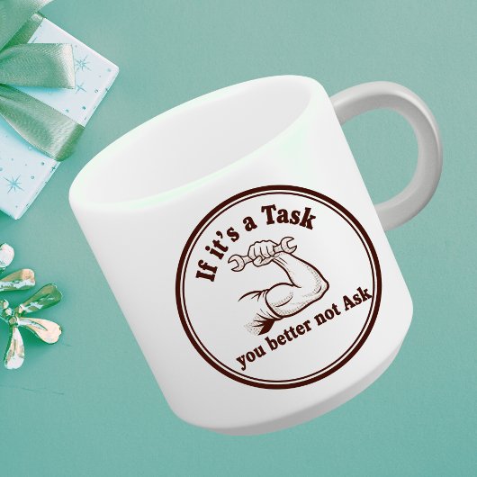 Task Ask Motto: Initiative Coffee Mug Power Koffiemok