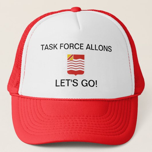TASK FORCE ALLONS, LATEN WE GAAN! TRUCKER PET (Voorkant)