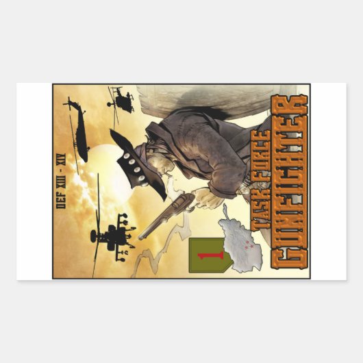 Task Force Gunfighter poster sticker - Blad van 4 (Voorkant)