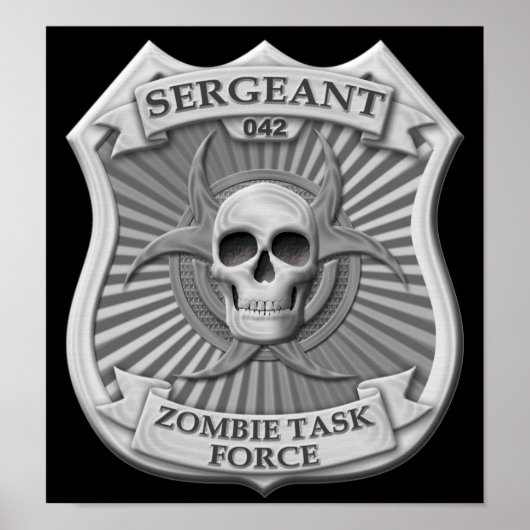 Task Force Zombie - brigadier Badge Poster (Voorkant)