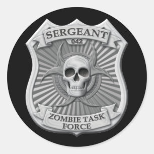 Task Force Zombie - brigadier Badge Ronde Sticker