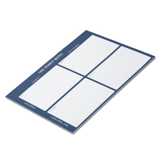 Task Priority and planner Matrix (dark blue) Notitieblok (Schuin)