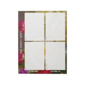 Task Priority and planner Matrix (floral) Notitieblok (Linkerzijde)