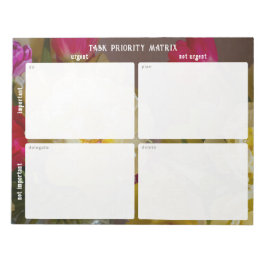 Task Priority and planner Matrix (floral) Notitieblok