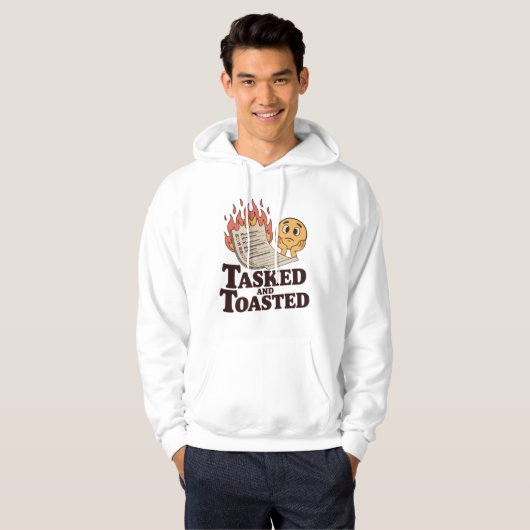 Tasked and Toasted | Productivity Meltdown Mood   Hoodie (Voorkant volledig)