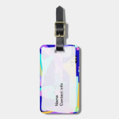 Taslabel met wild patroon uit de jaren 80 bagagelabel (Voorkant verticaal)