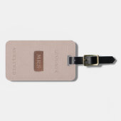 Taslabel 'Mrs Rose Gold Honeymoon' Bagagelabel (Voorkant horizontaal)