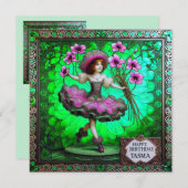 ~ TASMA ~ Gelukkige verjaardag ~ Bloemenmeisje ~ (Voorkant / Achterkant)