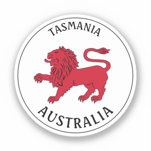 Tasmaanse badge (Australië) Classic Round Sticker (Voorkant)