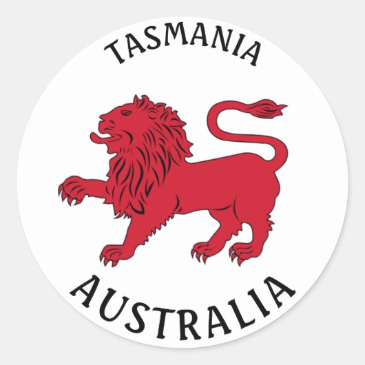 Tasmaanse badge (Australië) Classic Round Sticker (Voorkant)
