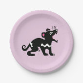 Tasmaanse DEVIl - Australië - Wildlife - Roze Part Papieren Bordje (Voorkant)