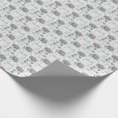 Tasmaanse duivel Baby Pastel Waterverf Patroon Cadeaupapier (Hoek)