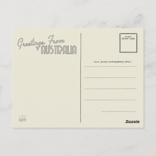 Tasmaanse duivel, iconisch dier Tasmanie Australië Briefkaart (Achterkant)