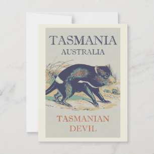 Tasmaanse duivel, iconisch dier Tasmanie Australië Briefkaart