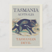 Tasmaanse duivel, iconisch dier Tasmanie Australië Briefkaart (Voorkant)