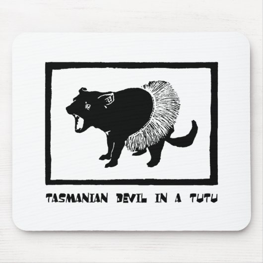 Tasmaanse duivel in een Tutu Muismat (Voorkant)