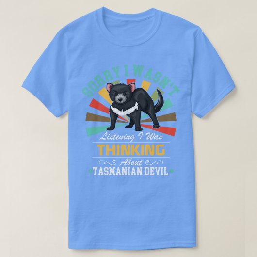 Tasmaanse duivel liefhebbers Sorry dat ik niet lui T-shirt (Design voorkant)