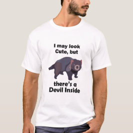 Tasmaanse Duivel Schattige Duivel Binnenin Grappig T-shirt