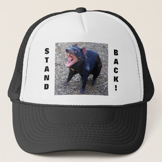 Tasmaanse duivel staat terug! trucker pet (Voorkant)