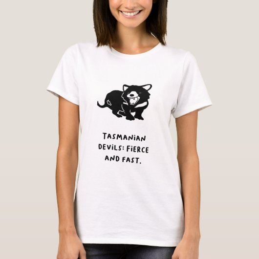 Tasmaanse duivels: fel en snel. t-shirt (Voorkant)