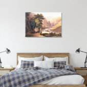 Tasmaanse Gorge (w/c) Canvas Afdruk (Insitu (Slaapkamer))