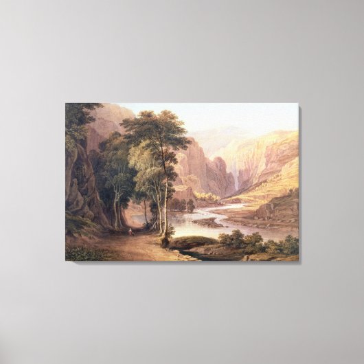 Tasmaanse Gorge (w/c) Canvas Afdruk (Voorkant)