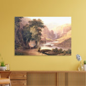 Tasmaanse Gorge (w/c) Canvas Afdruk (Insitu (Woonkamer))