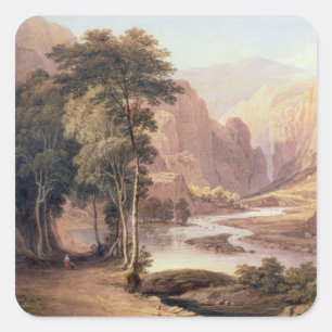 Tasmaanse Gorge (w/c) Vierkante Sticker