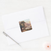 Tasmaanse Gorge (w/c) Vierkante Sticker (Envelop)