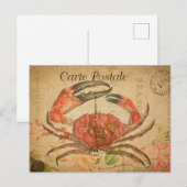  Tasmaanse krab Floral Flowers Briefkaart (Voorkant / Achterkant)