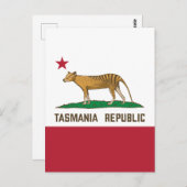 Tasmaanse tijger briefkaart (Voorkant / Achterkant)