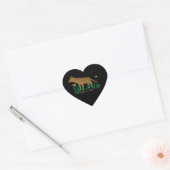 Tasmaanse tijger in het hart sticker (Envelop)