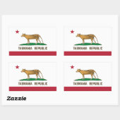 Tasmaanse tijger rechthoekige sticker (Vel)